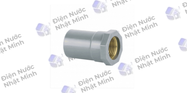 nối thẳng ren đồng PVC