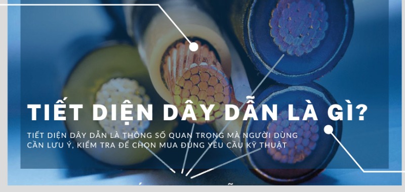 Tiết diện dây điện là diện tích mặt cắt ngang của lõi dẫn điện