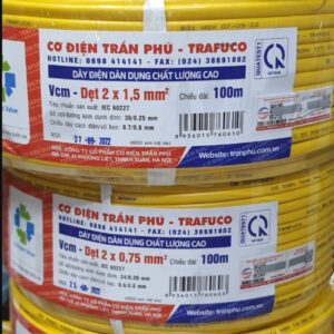 Dây điện trần phú 2x1.5mm chính hãng