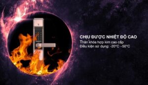 Khóa cửa chống cháy Kaadas đúc từ hợp kim nguyên khối chịu nhiệt độ cao