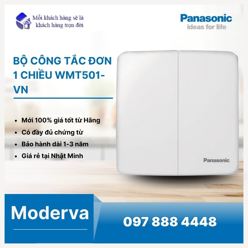 Bộ công tắc đơn 1 chiều WMT501-VN Minerva